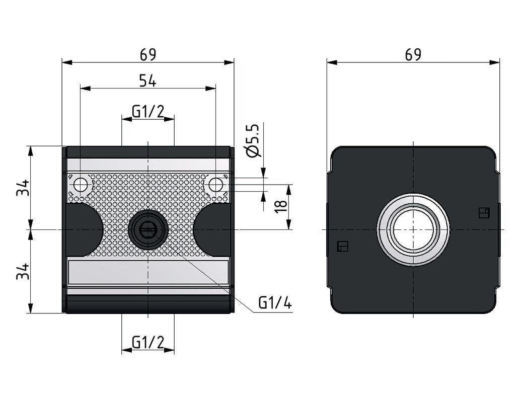 Distributor G1/2 11000 l/min Multifix 2