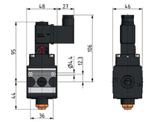 3/2 Valve G1/4 24VAC 900 l/min Multifix 1