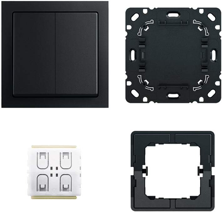 ABB Busch-Jaeger Future FoH Switch Set Matte Black 3 Sets - 2CKA006710A0021