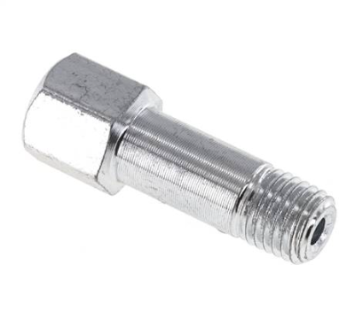 Steel Male/Female M8x1 Grease Nipple Extension 28mm