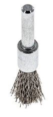 End Wire Brush 12 mm 6 mm Shaft Stainless Steel Wire 0.3 mm Corrugated