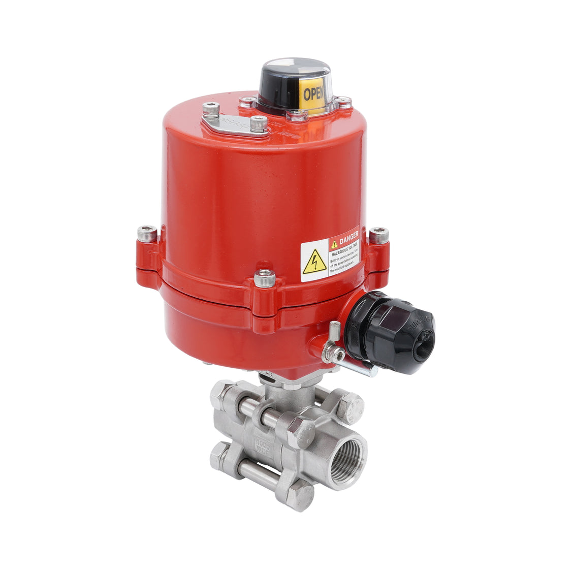 Rp 1/2'' 2-Way Stainless Steel Electrical Ball Valve 12 V AC/DC