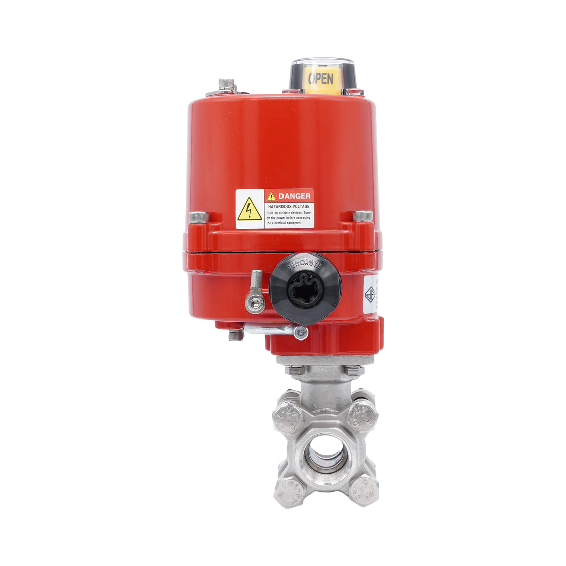 Rp 1/2'' 2-Way Stainless Steel Electrical Ball Valve 100-240V AC