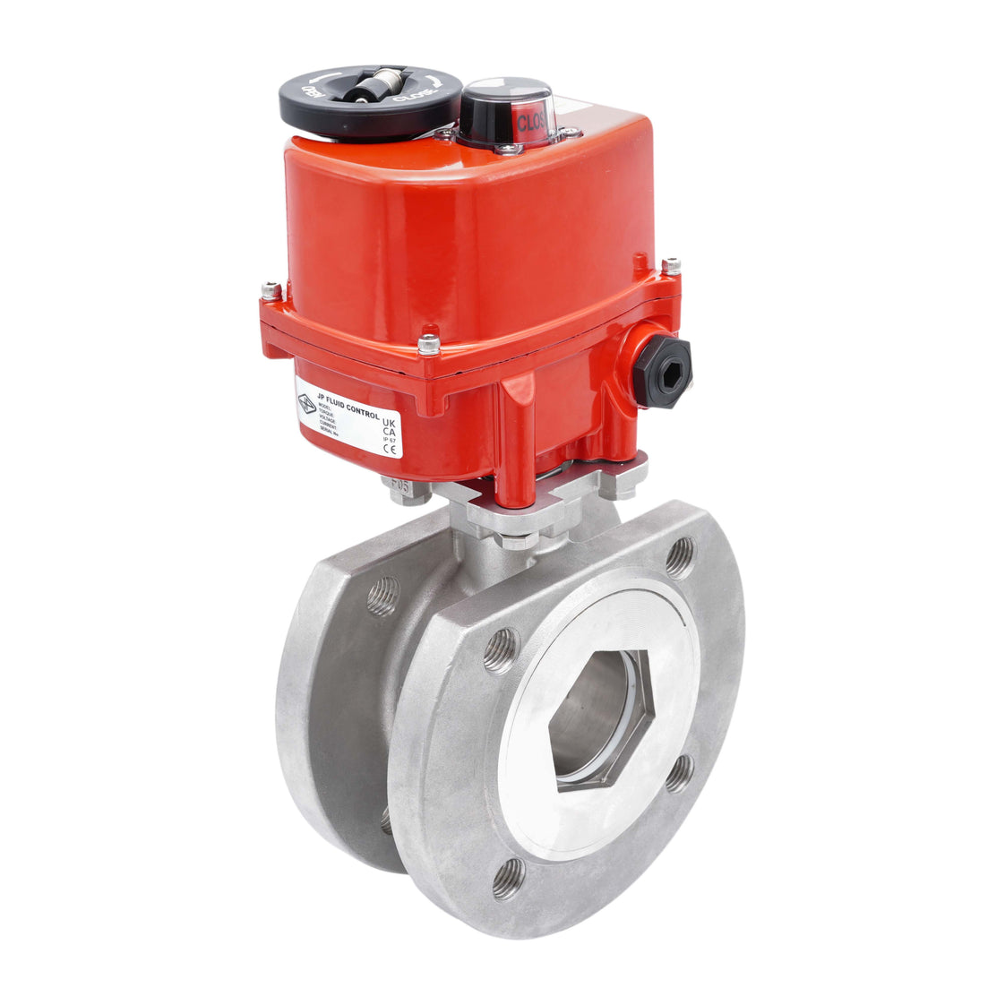 DN15 PN40 1-Piece 2-Way Stainless Steel Modulating Electric Flanged Ball Valve 24 V AC/DC