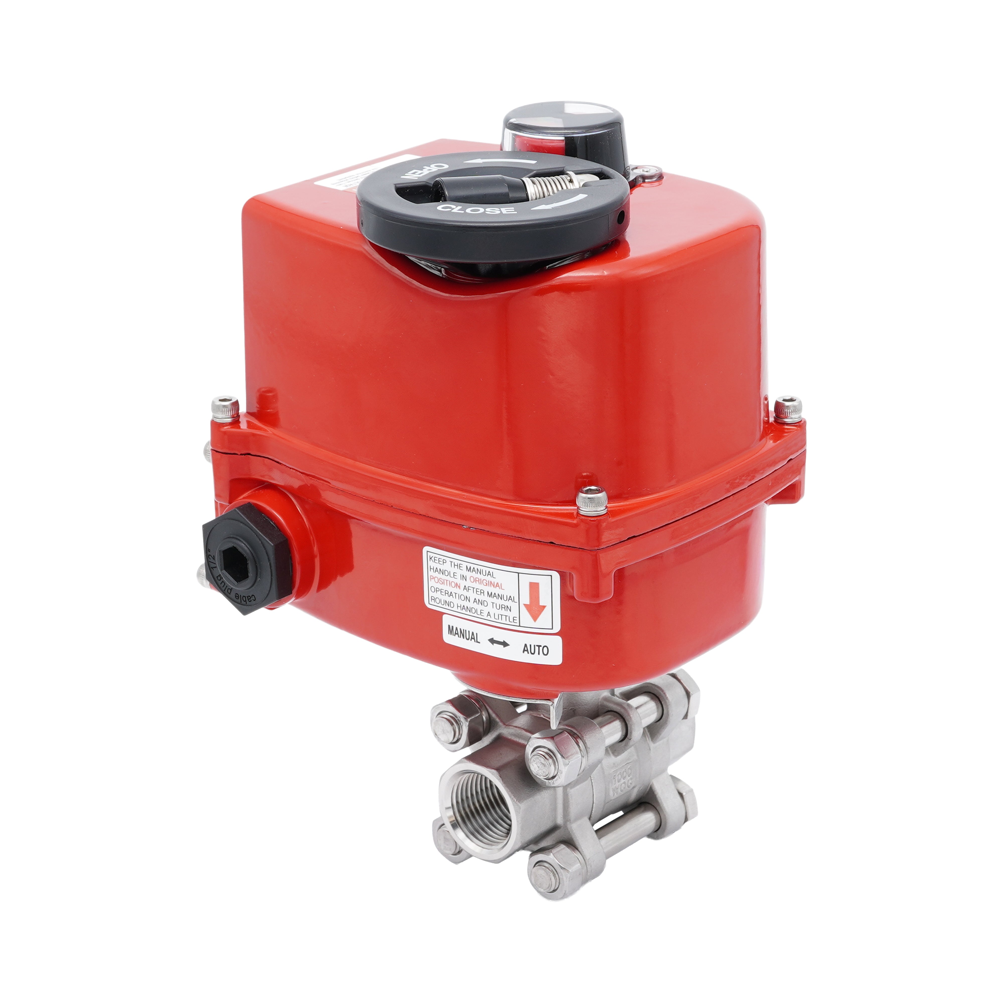 G1/4'' 2-Way Stainless Steel Modulating Electric Ball Valve 24V AC/DC ...
