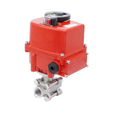 Rp 1'' 2-Way Stainless Steel Modulating Electric Ball Valve 24V AC/DC