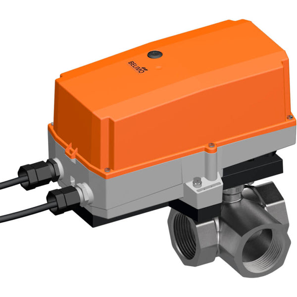 Belimo 3-Way Ball Valve Rp2 Kvs24 100-240VAC 90s 2/3-point 20Nm IP67 R3050-BL3/SR230P