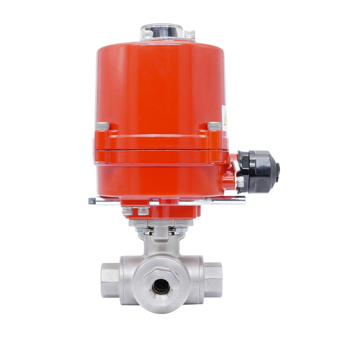 Rp 1/2'' L-Port 3-Way Stainless Steel Electric Ball Valve 100-240V AC