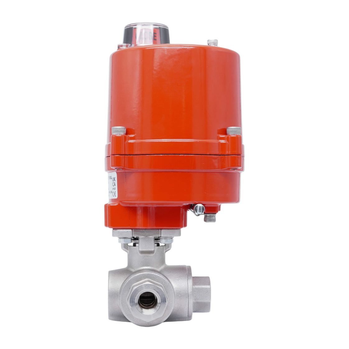 Rp 1/2'' T-Port 3-Way Stainless Steel Electric Ball Valve 12 V AC