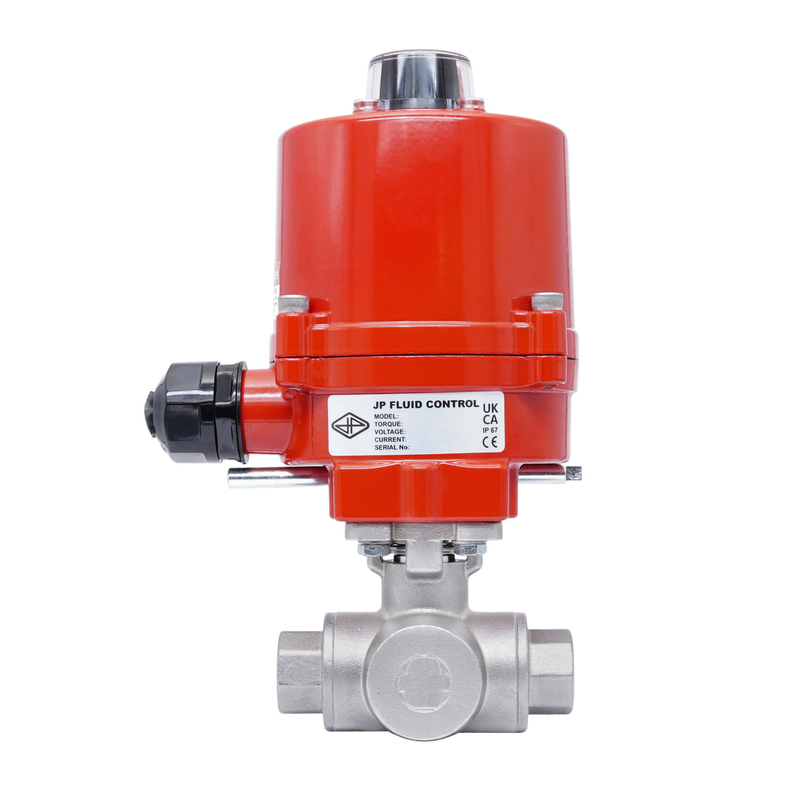 Rp 1/4'' L-Port 3-Way Stainless Steel Electric Ball Valve 24 V AC/DC