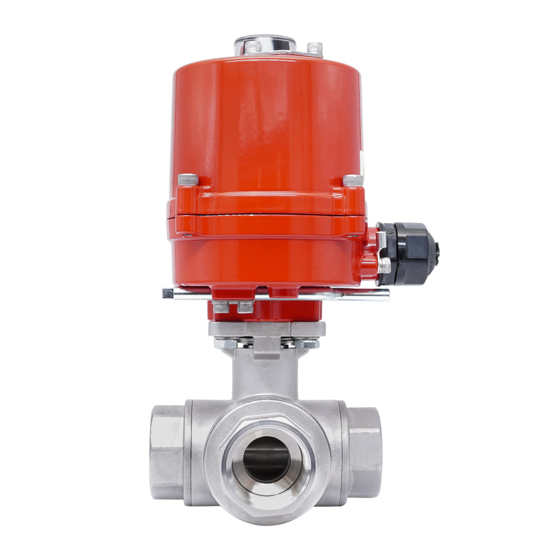 Rp 3/4'' L-Port 3-Way Stainless Steel Electric Ball Valve 24 V AC/DC