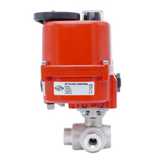 Rp 1'' T-Port 3-Way Stainless Steel Modulating Electric Ball Valve 24 V AC/DC