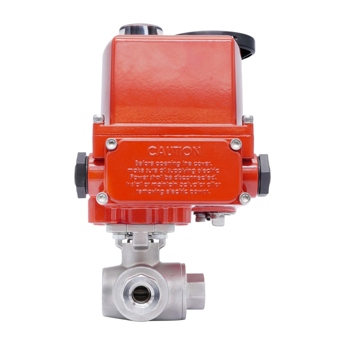 Rp 1'' T-Port 3-Way Stainless Steel Modulating Electric Ball Valve 24 V AC/DC