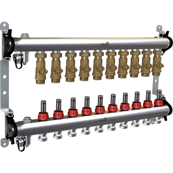 Belimo Manifold 10 x Zone Valves 24VAC/DC 75s 2-10V 1Nm IP40 EM-ECQ-10F/CQ24A-SR