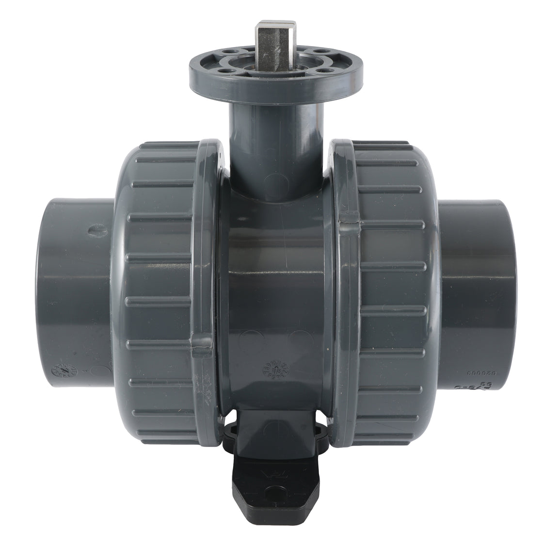 63mm 2-Way PVC Ball Valve ISO-Top Socket - 614 - VDL