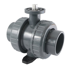 63mm 2-Way PVC Ball Valve ISO-Top Socket - 614 - VDL