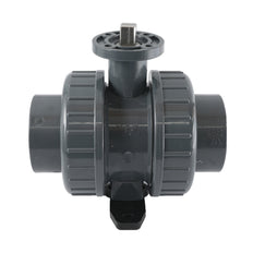 63mm 2-Way PVC Ball Valve ISO-Top Socket - 614 - VDL