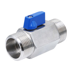 G 1'' M/M 2-Way Stainless Steel Mini Ball Valve 69 bar PTFE - TamesonPRO 1113-100-M