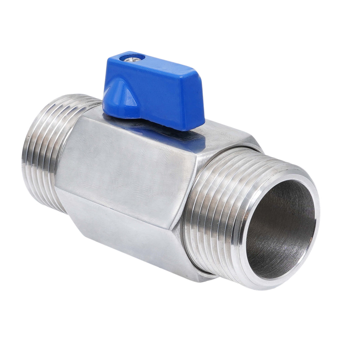 G 1'' M/M 2-Way Stainless Steel Mini Ball Valve 69 bar PTFE - TamesonPRO 1113-100-M