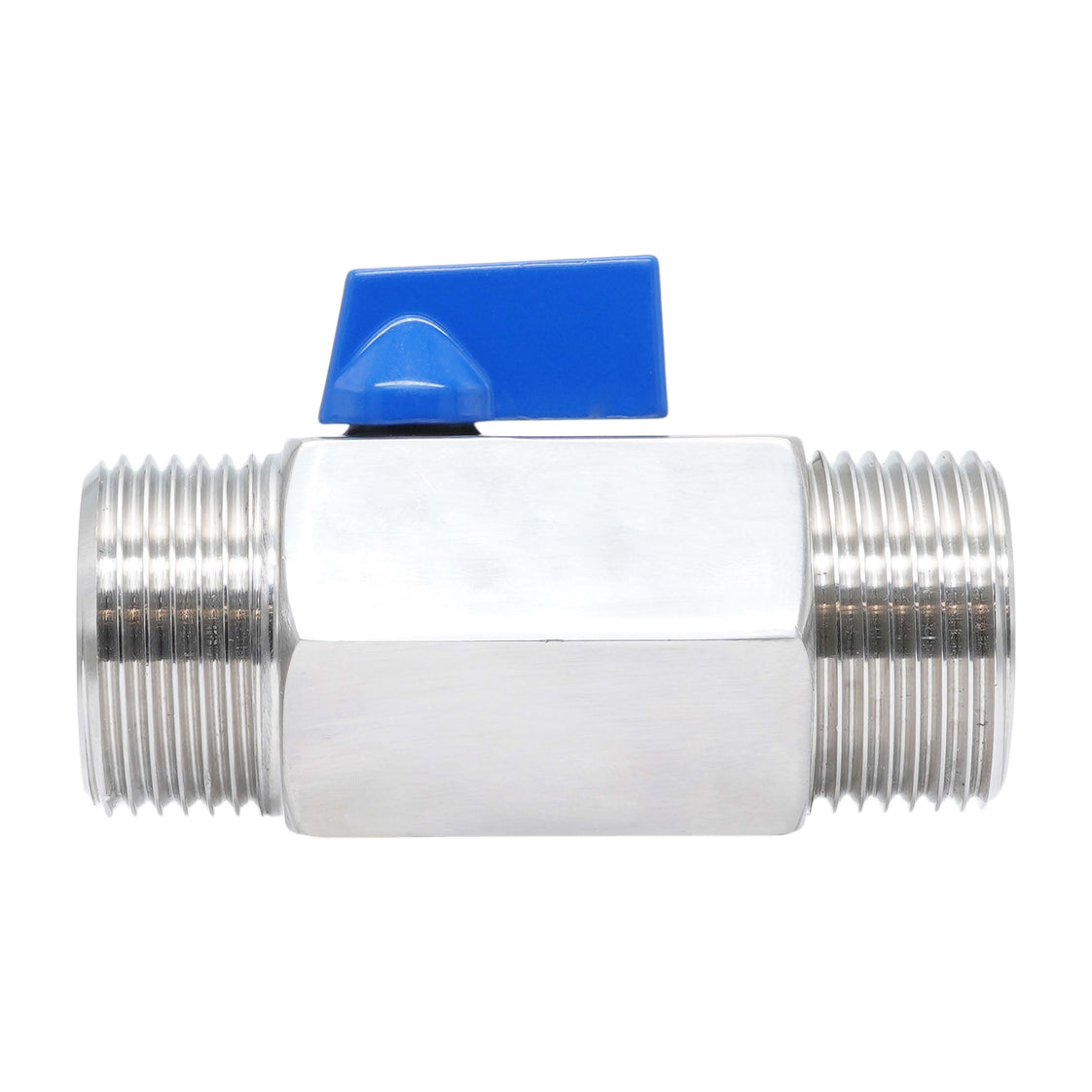 G 1/4'' M/M 2-Way Stainless Steel Mini Ball Valve 69 bar PTFE - TamesonPRO 1113-014-M
