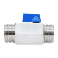 G 1/2'' M/M 2-Way Stainless Steel Mini Ball Valve 69 bar PTFE - TamesonPRO 1113-012-M