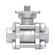 Rp 3/8'' 3-Piece 2-Way Stainless Steel Ball Valve 69 bar RTFE ISO-Top F03/F04 - TamesonPRO 1121-038