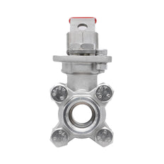 Rp 1/4'' 3-Piece 2-Way Stainless Steel Ball Valve 69 bar RTFE ISO-Top F03/F04 - TamesonPRO 1121-014
