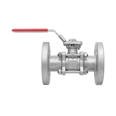 DN15 PN40 3-Piece 2-Way Stainless Steel Flanged Ball Valve PTFE ISO-Top F03/F04 - TamesonPRO 1124-015