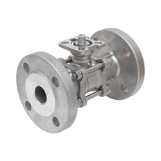 DN15 PN40 3-Piece 2-Way Stainless Steel Flanged Ball Valve PTFE ISO-Top F03/F04 - TamesonPRO 1124-015