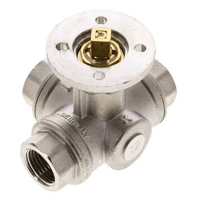 G1/2'' 3-Way L-port Ball Valve Brass ISO-Top 40bar - BL3BAL