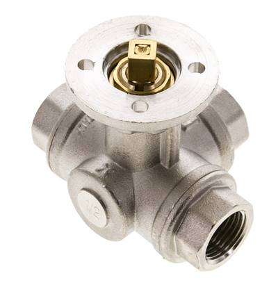 G1/2'' 3-Way L-port Ball Valve Brass ISO-Top 40bar - BL3BAL