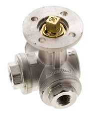 G1/4'' 3-Way L-port Ball Valve Brass ISO-Top 40bar - BL3BAL