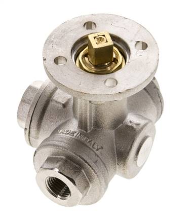 G1/4'' 3-Way L-port Ball Valve Brass ISO-Top 40bar - BL3BAL