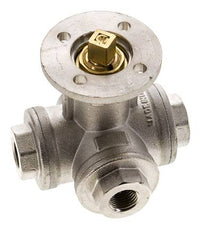 G1/4'' 3-Way L-port Ball Valve Brass ISO-Top 40bar - BL3BAL