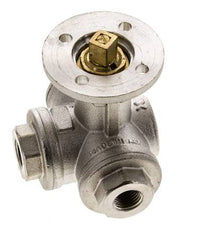 G1/4'' 3-Way T-port Ball Valve Brass ISO-Top 40bar - BL3BAT