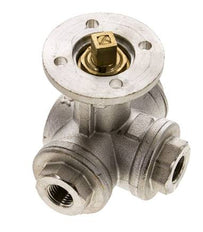 G1/4'' 3-Way T-port Ball Valve Brass ISO-Top 40bar - BL3BAT