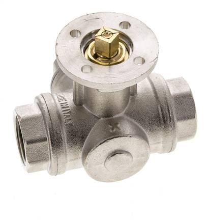 G3/4'' 3-Way T-port Ball Valve Brass ISO-Top 40bar - BL3BAT