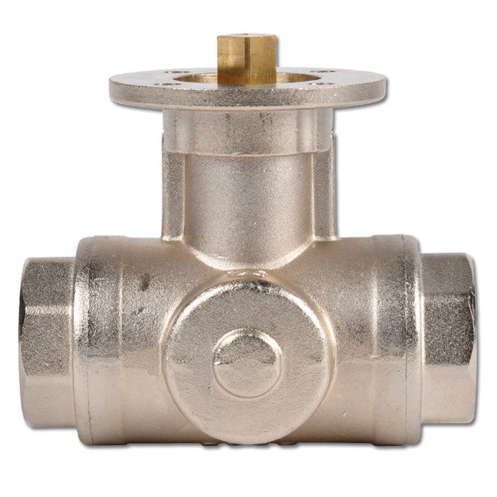 G1'' 3-Way T-port Ball Valve Brass ISO-Top 40bar - BL3BAT