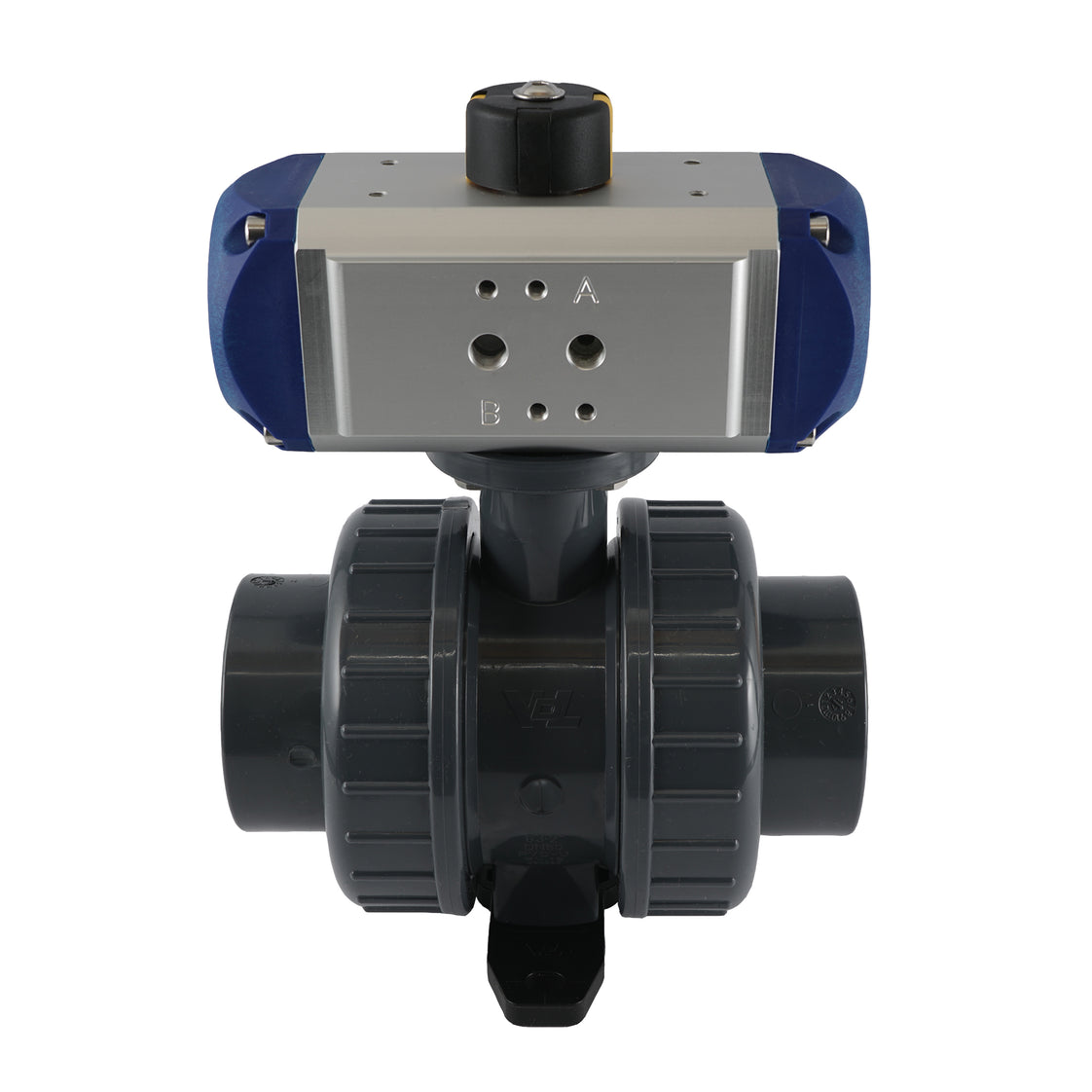 63mm 2-Way PVC Pneumatic Ball Valve Spring Open - VDL