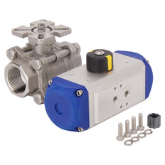 G1'' 2-Way Stainless Steel Pneumatic Ball Valve Spring Open - BL2SA3