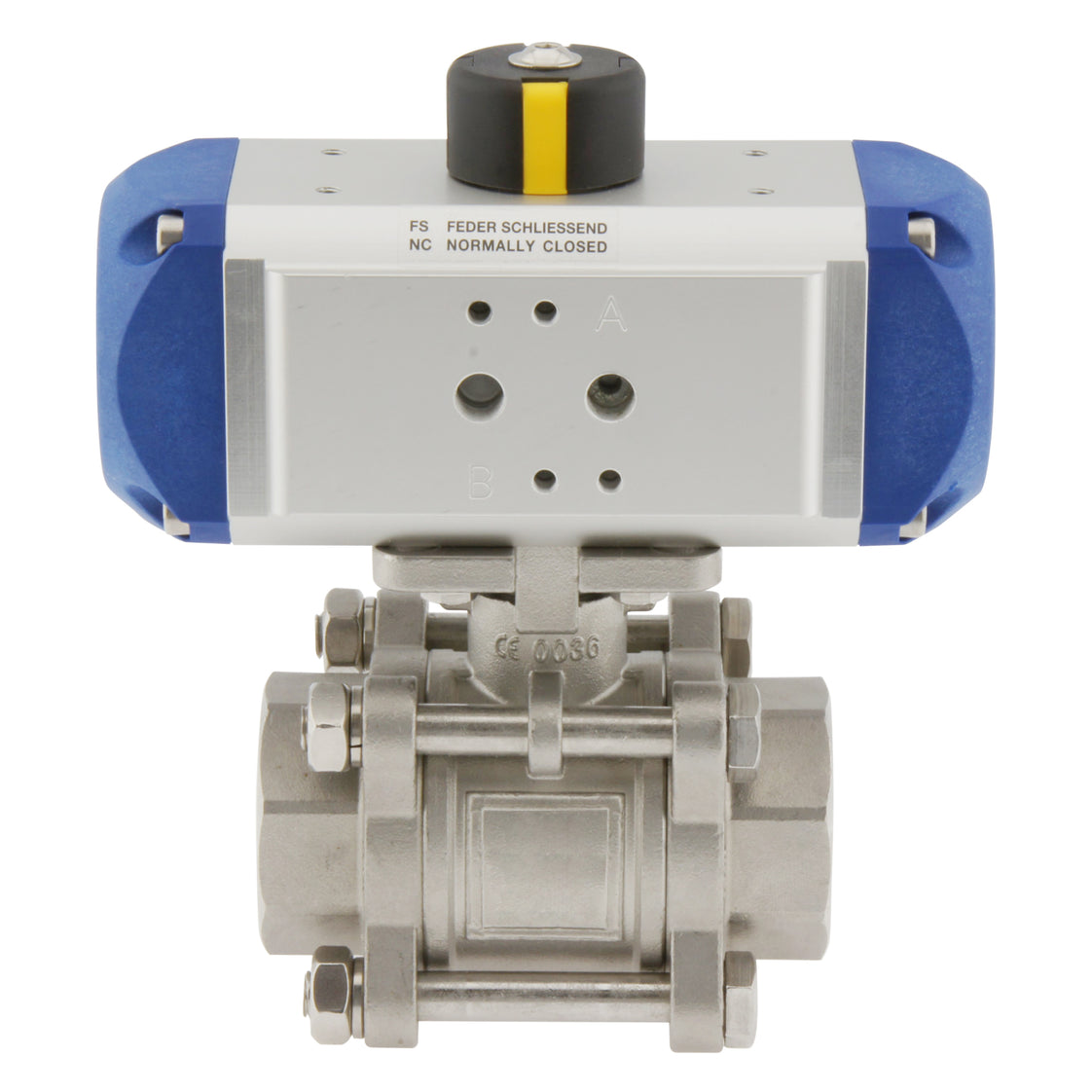 G1'' 2-Way Stainless Steel Pneumatic Ball Valve Spring Open - BL2SA3