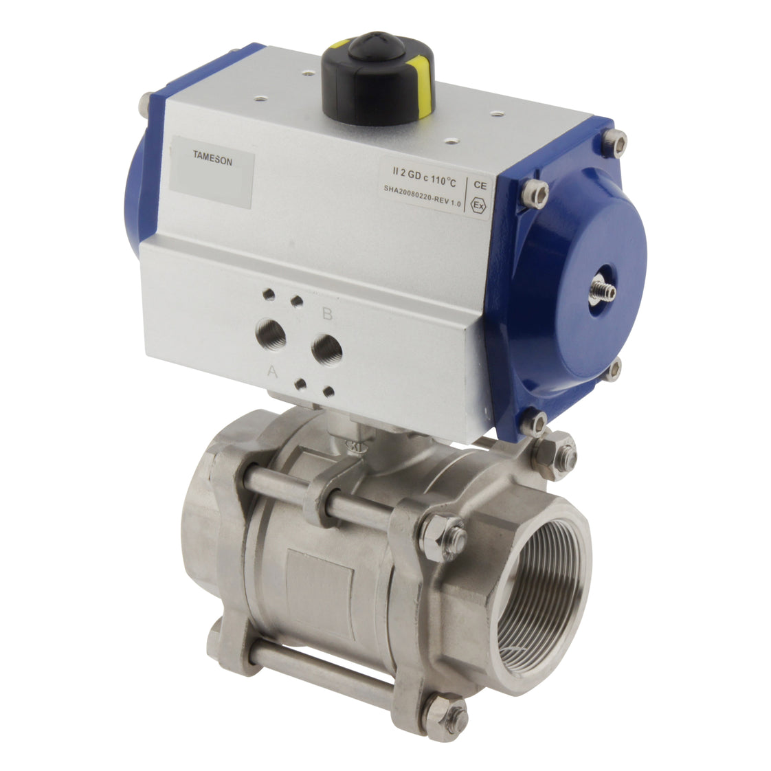 G2-1/2'' 2-Way Stainless Steel Pneumatic Ball Valve Double Acting - BL2SA3