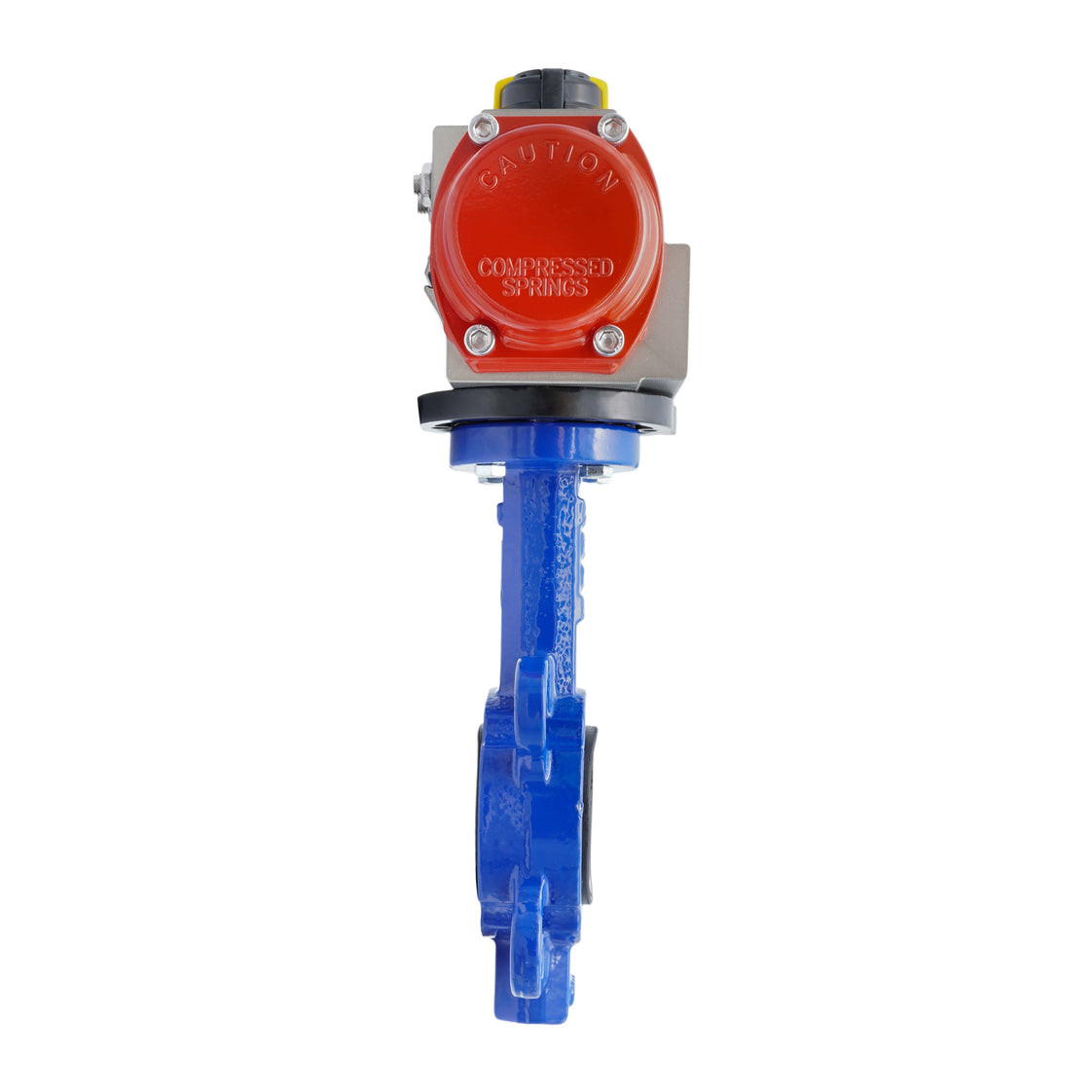 Pneumatic Butterfly Valve DN65 (2-1/2 inch) Wafer Cast Iron Stainless Steel EPDM Spring Opening