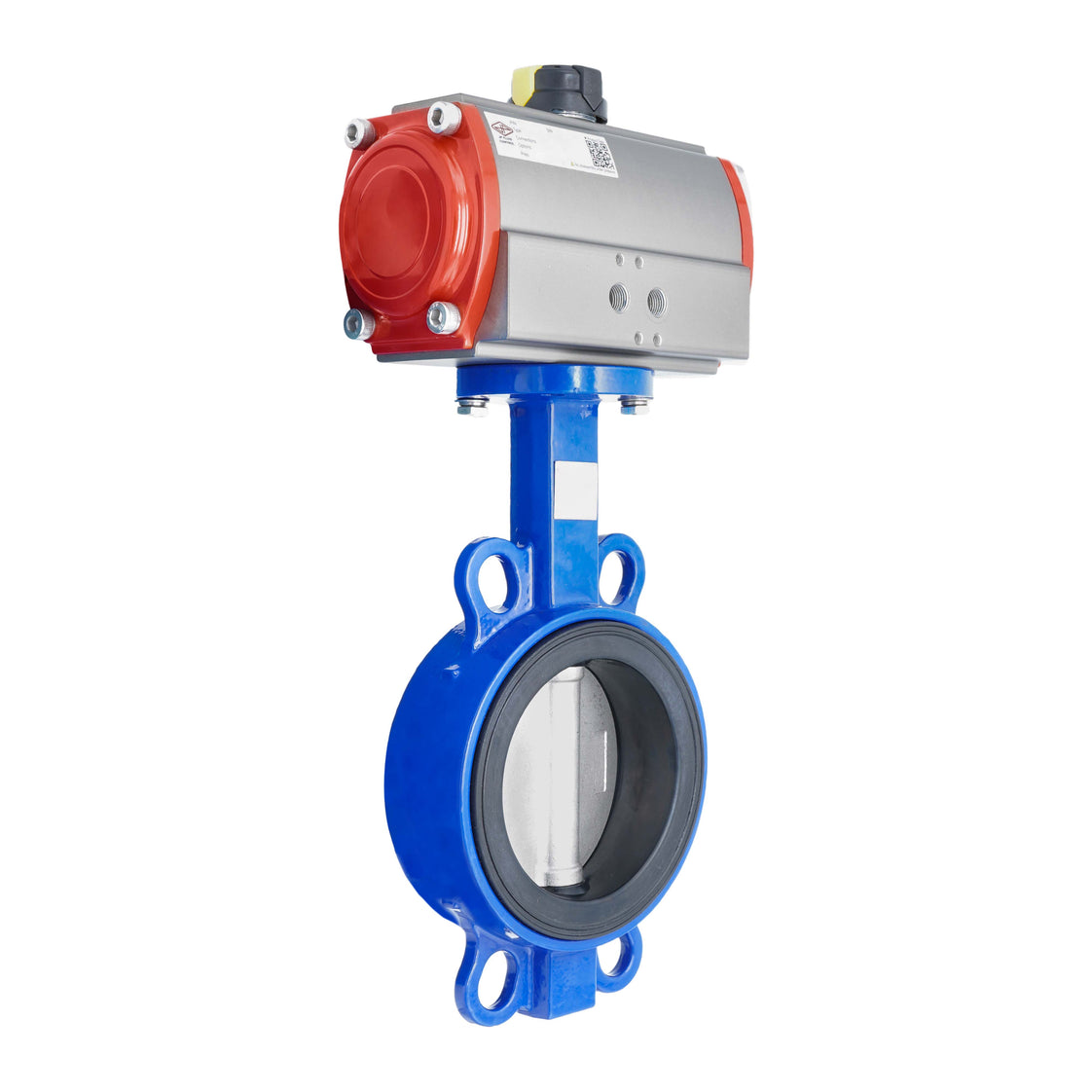 Pneumatic Butterfly Valve DN80 (3 inch) Wafer Cast Iron GGG 40 EPDM Spring Opening
