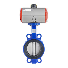Pneumatic Butterfly Valve DN80 (3 inch) Lug Cast Iron Stainless Steel NBR Spring Closing