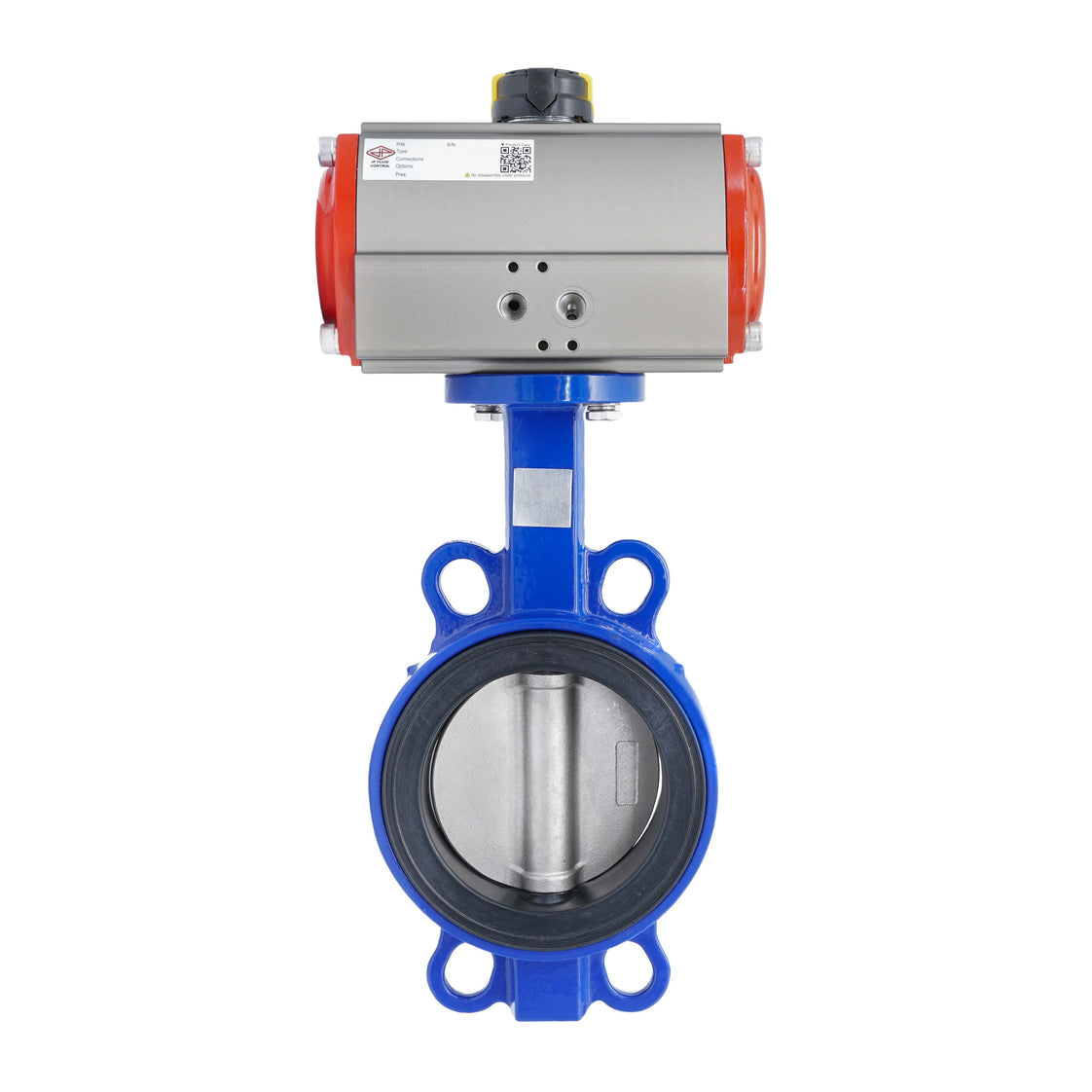 Pneumatic Butterfly Valve DN80 (3 inch) Wafer Cast Iron Stainless Steel EPDM Spring Opening