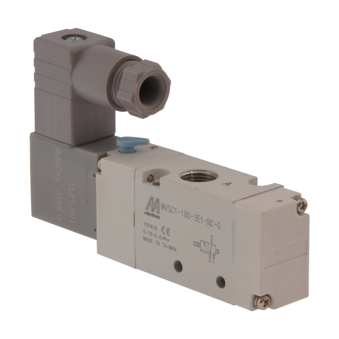 NPT 1/8'' 24V DC 3/2-Way NC Solenoid Valve 1.5-8bar MVSC1