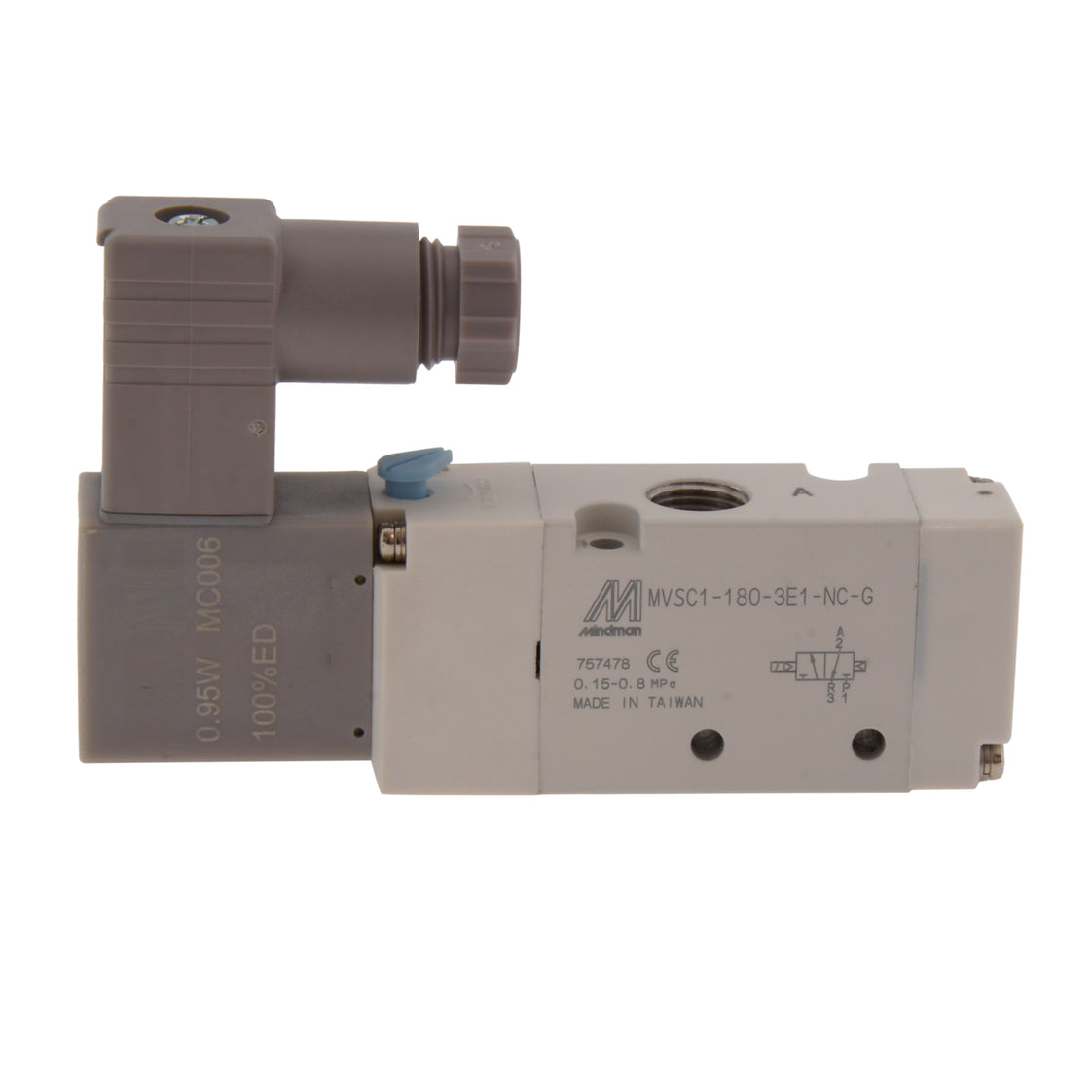 G1/8'' 24V DC 3/2-Way NC Solenoid Valve 1.5-8bar MVSC1