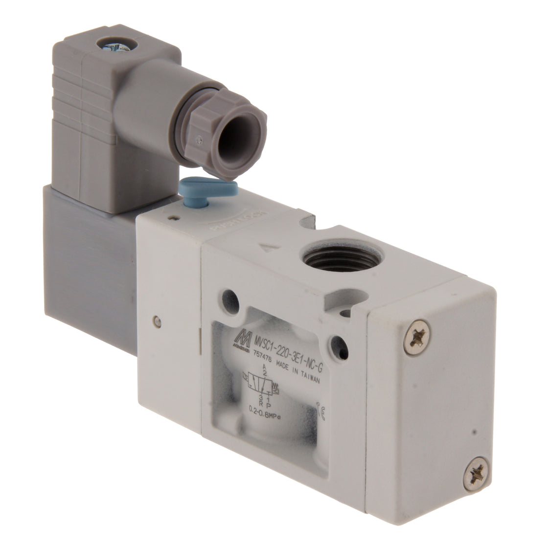 NPT 1/4'' 24V DC 3/2-Way NO Solenoid Valve 2-8bar MVSC1