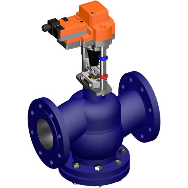 Belimo Globe Valve 30mm Flange DN100 Kvs145 24VAC/DC 150s 2/3-point 2500N IP54 H6100R/EV24A-TPC